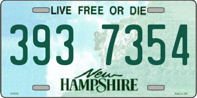 NH license plate 3937354