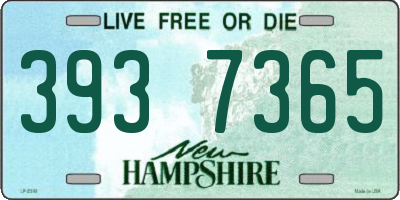 NH license plate 3937365