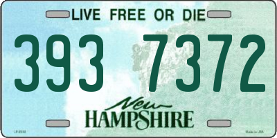 NH license plate 3937372