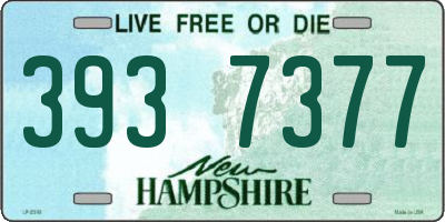 NH license plate 3937377