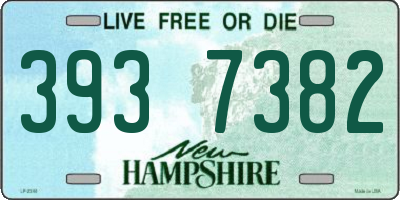 NH license plate 3937382