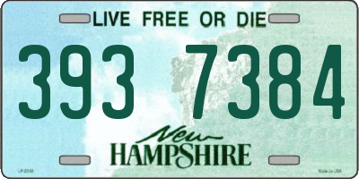 NH license plate 3937384