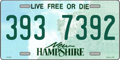 NH license plate 3937392
