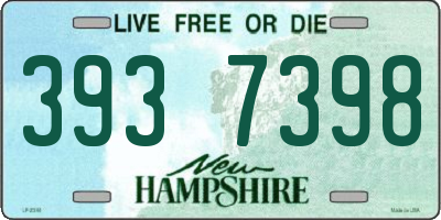 NH license plate 3937398
