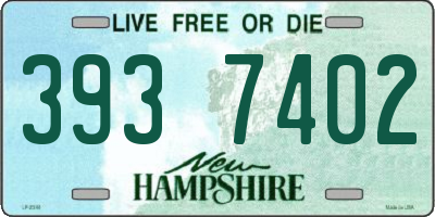 NH license plate 3937402