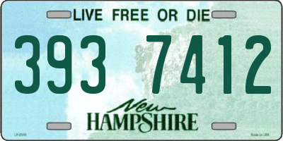 NH license plate 3937412