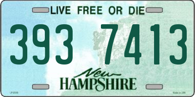 NH license plate 3937413
