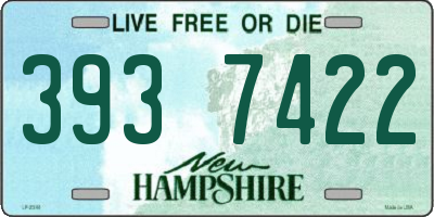 NH license plate 3937422