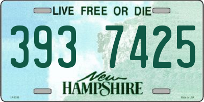 NH license plate 3937425