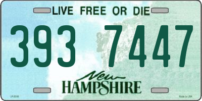 NH license plate 3937447