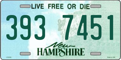 NH license plate 3937451