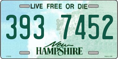 NH license plate 3937452