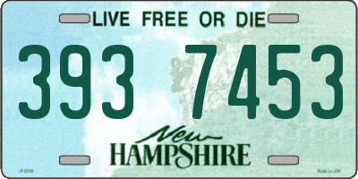 NH license plate 3937453