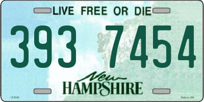 NH license plate 3937454