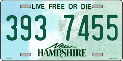 NH license plate 3937455
