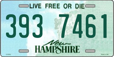 NH license plate 3937461