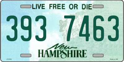 NH license plate 3937463