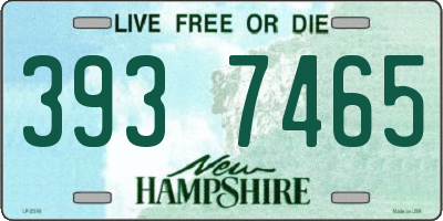 NH license plate 3937465