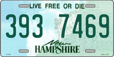 NH license plate 3937469