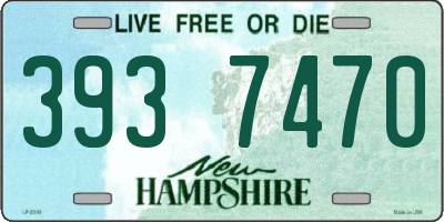 NH license plate 3937470