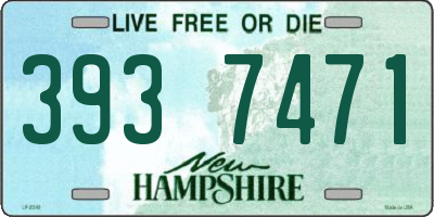 NH license plate 3937471