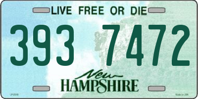 NH license plate 3937472