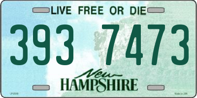 NH license plate 3937473