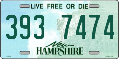NH license plate 3937474