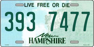 NH license plate 3937477