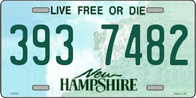 NH license plate 3937482