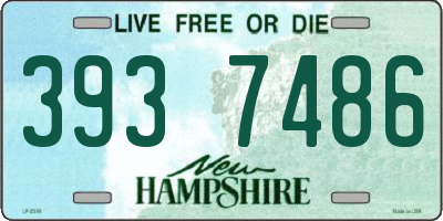 NH license plate 3937486