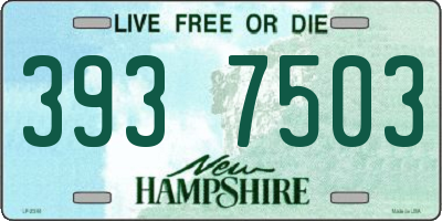 NH license plate 3937503