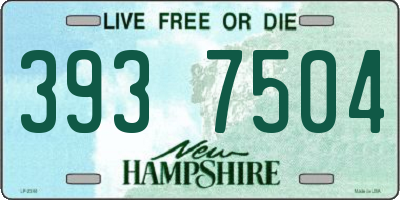 NH license plate 3937504