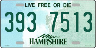 NH license plate 3937513