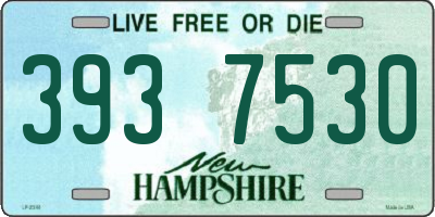 NH license plate 3937530