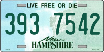 NH license plate 3937542