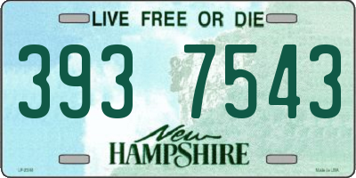 NH license plate 3937543
