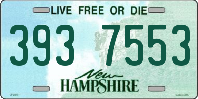 NH license plate 3937553
