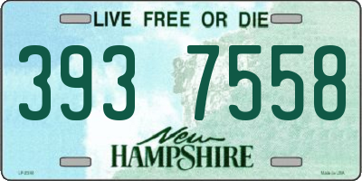 NH license plate 3937558