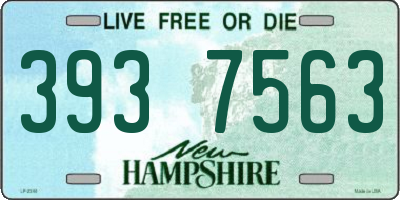 NH license plate 3937563