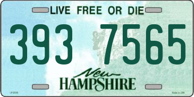 NH license plate 3937565