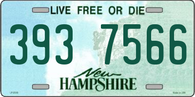 NH license plate 3937566
