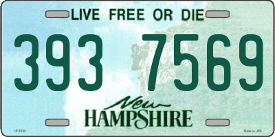 NH license plate 3937569