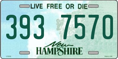 NH license plate 3937570
