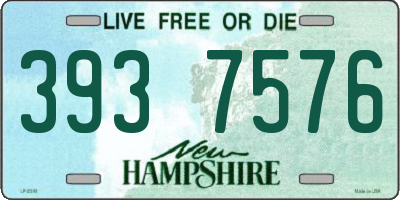 NH license plate 3937576