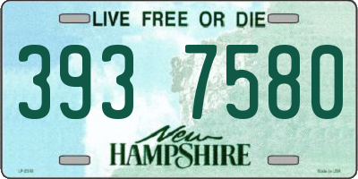 NH license plate 3937580