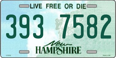 NH license plate 3937582