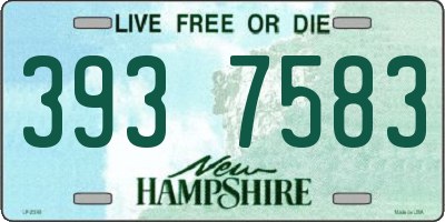NH license plate 3937583