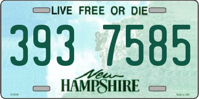 NH license plate 3937585