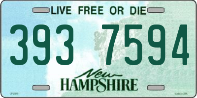NH license plate 3937594